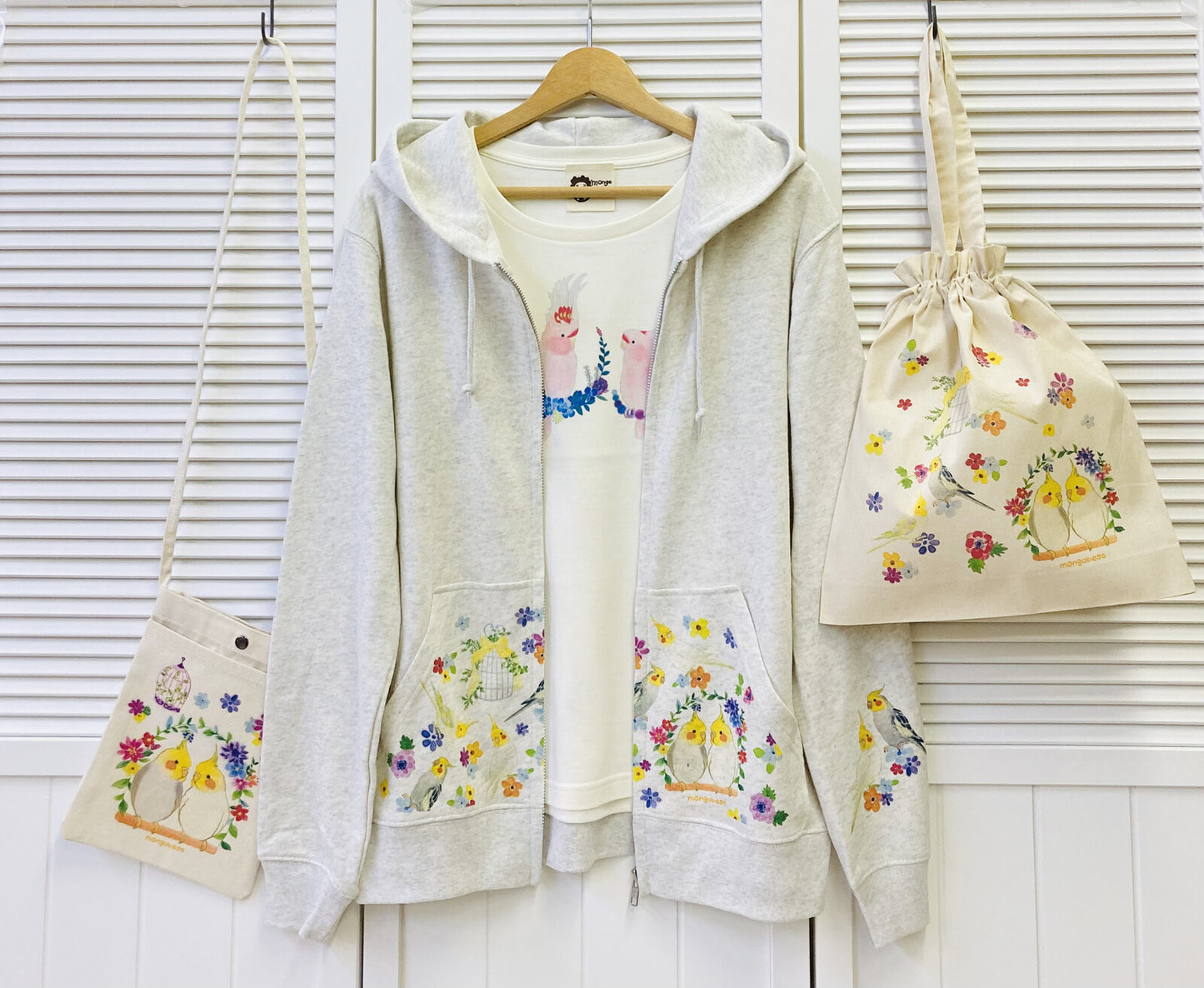 レディースTシャツ クルマサカオウムさん 受注製作 送料無料 クーポン利用不可