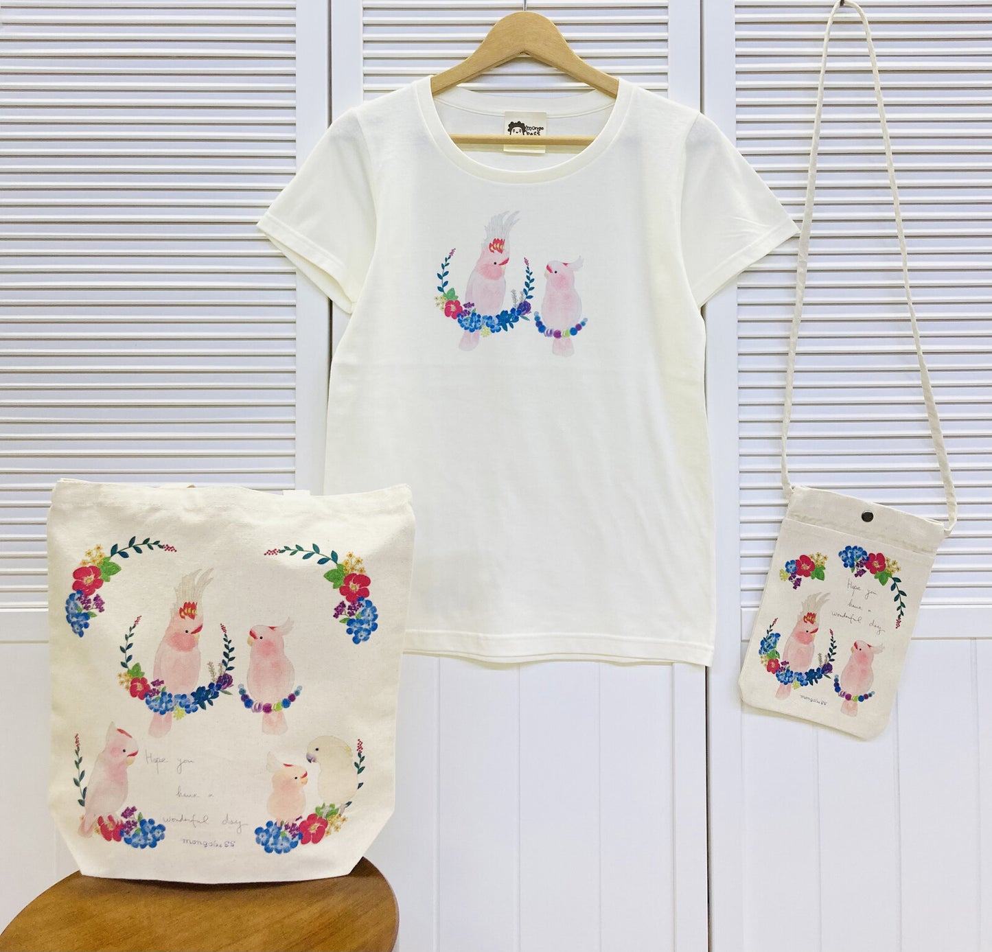 レディースTシャツ クルマサカオウムさん 受注製作 送料無料 クーポン利用不可
