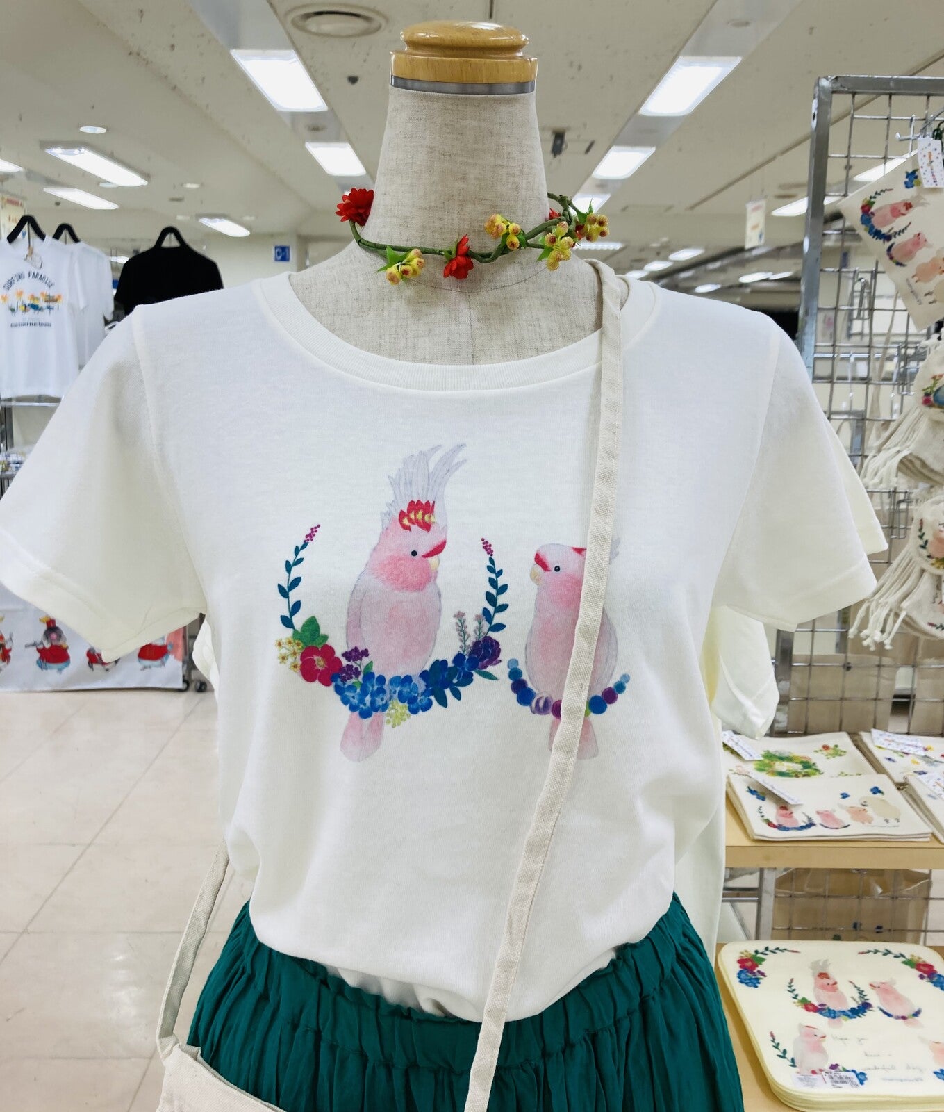 レディースTシャツ クルマサカオウムさん 受注製作 送料無料 クーポン利用不可