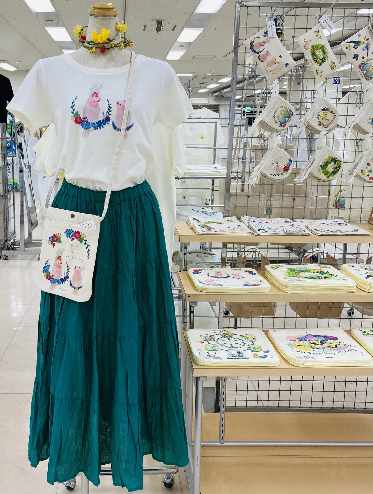 レディースTシャツ インコの森 受注製作 送料無料 クーポン利用不可