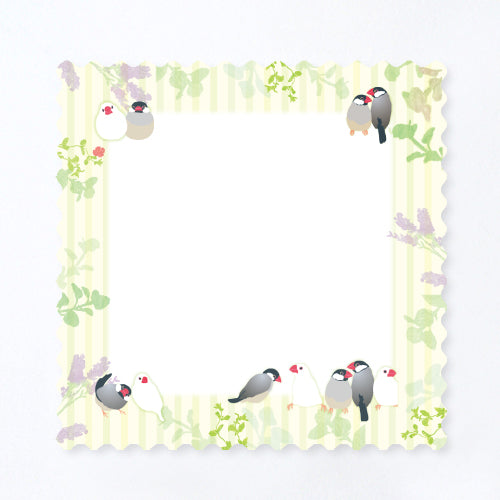 ダイカット付せん 文鳥さんたち 大人付箋