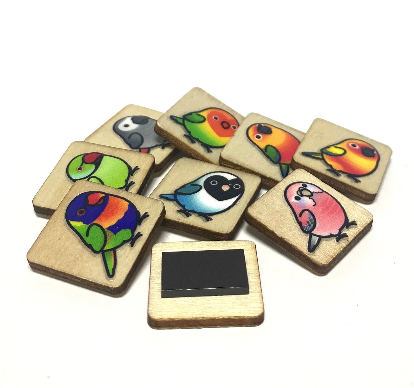 Chubby Bird 木製マグネット いろんな鳥さん 2 ミニサイズ 9個 - Sweet Birdie Boutique