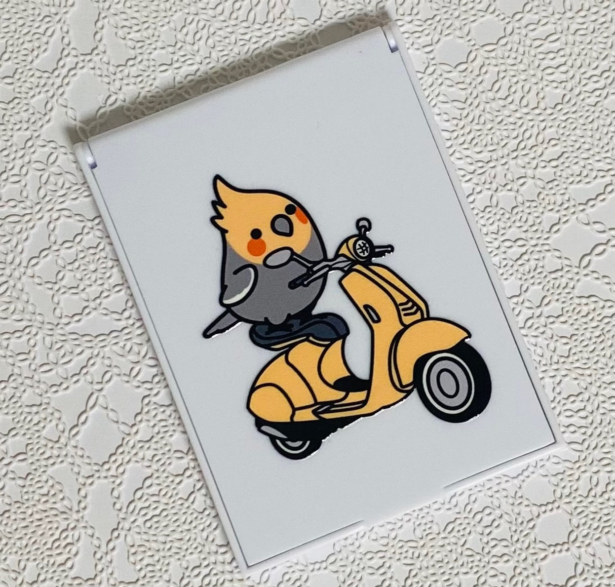 Chubby Bird コンパクトミラー バイクに乗ったオカメインコ クーポン利用不可