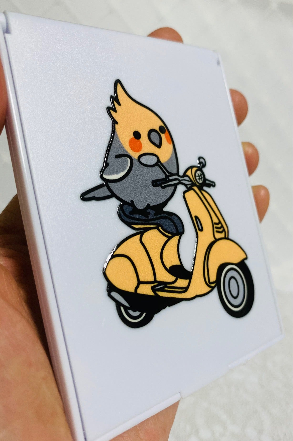 Chubby Bird コンパクトミラー バイクに乗ったオカメインコ クーポン利用不可