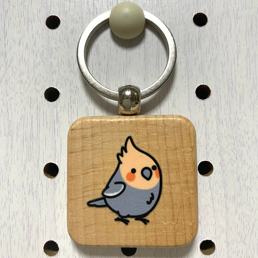 Chubby Bird 木製キーホルダー オカメインコ クーポン利用不可