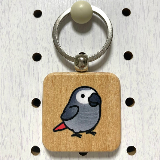 Chubby Bird 木製キーホルダー ヨウム クーポン利用不可