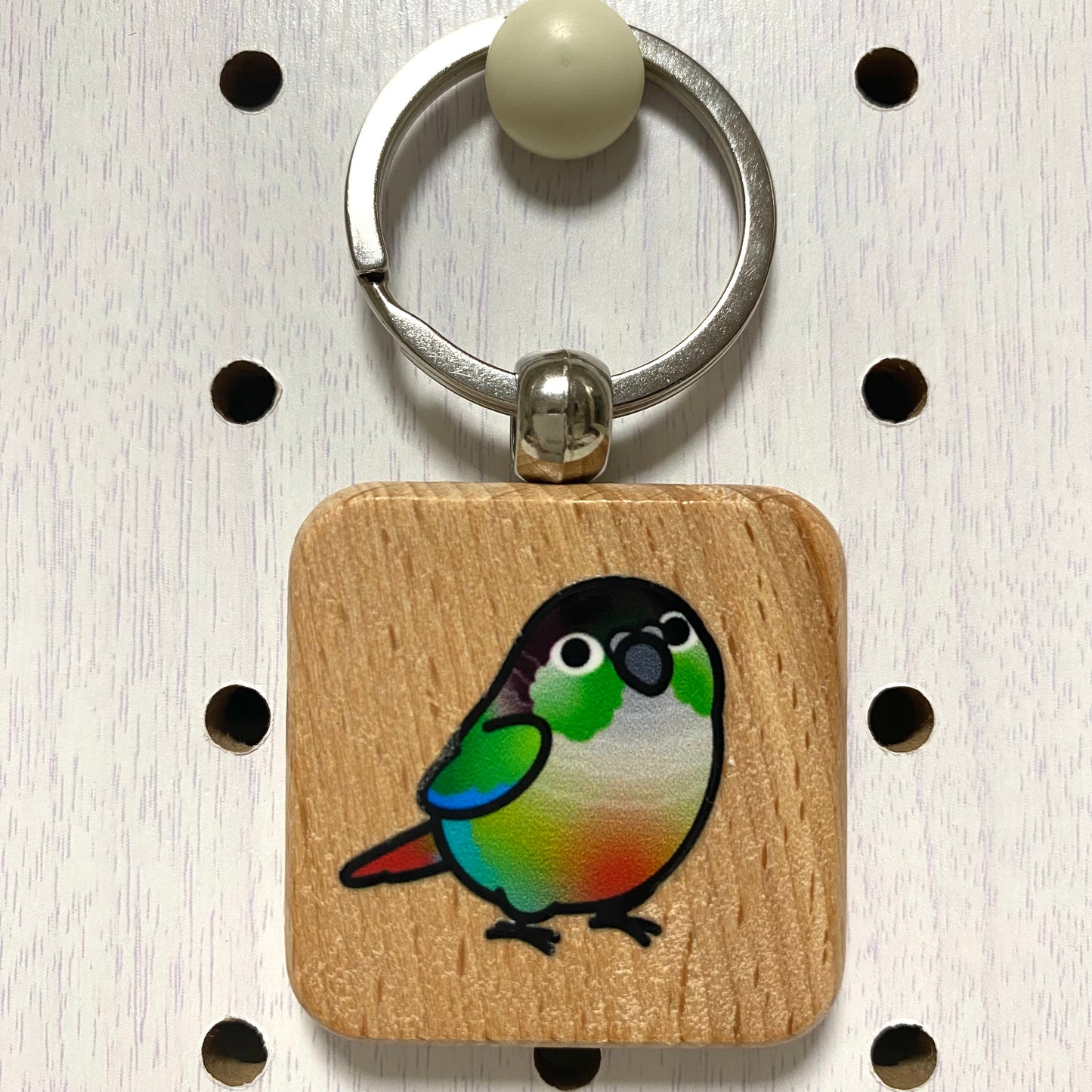 Chubby Bird 木製キーホルダー ウロコインコ クーポン利用不可