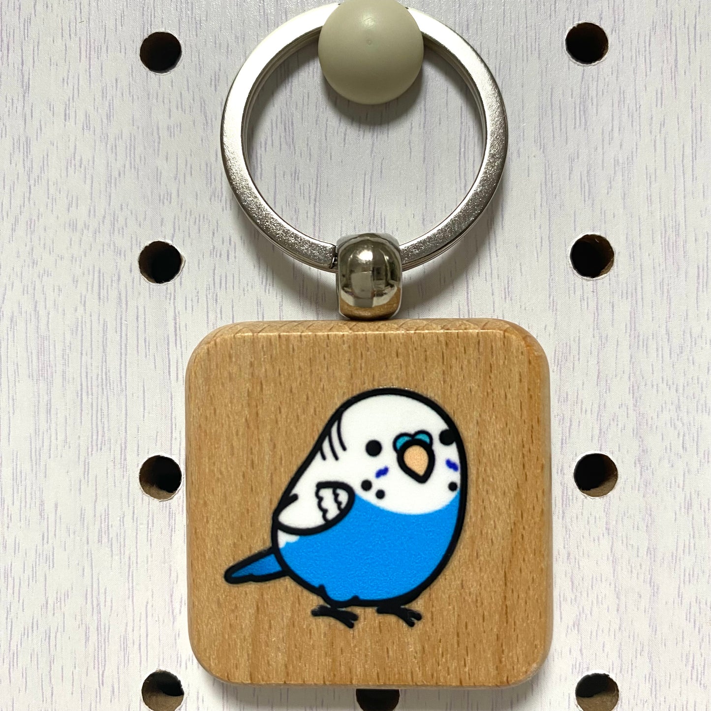 Chubby Bird 木製キーホルダー セキセイインコ クーポン利用不可