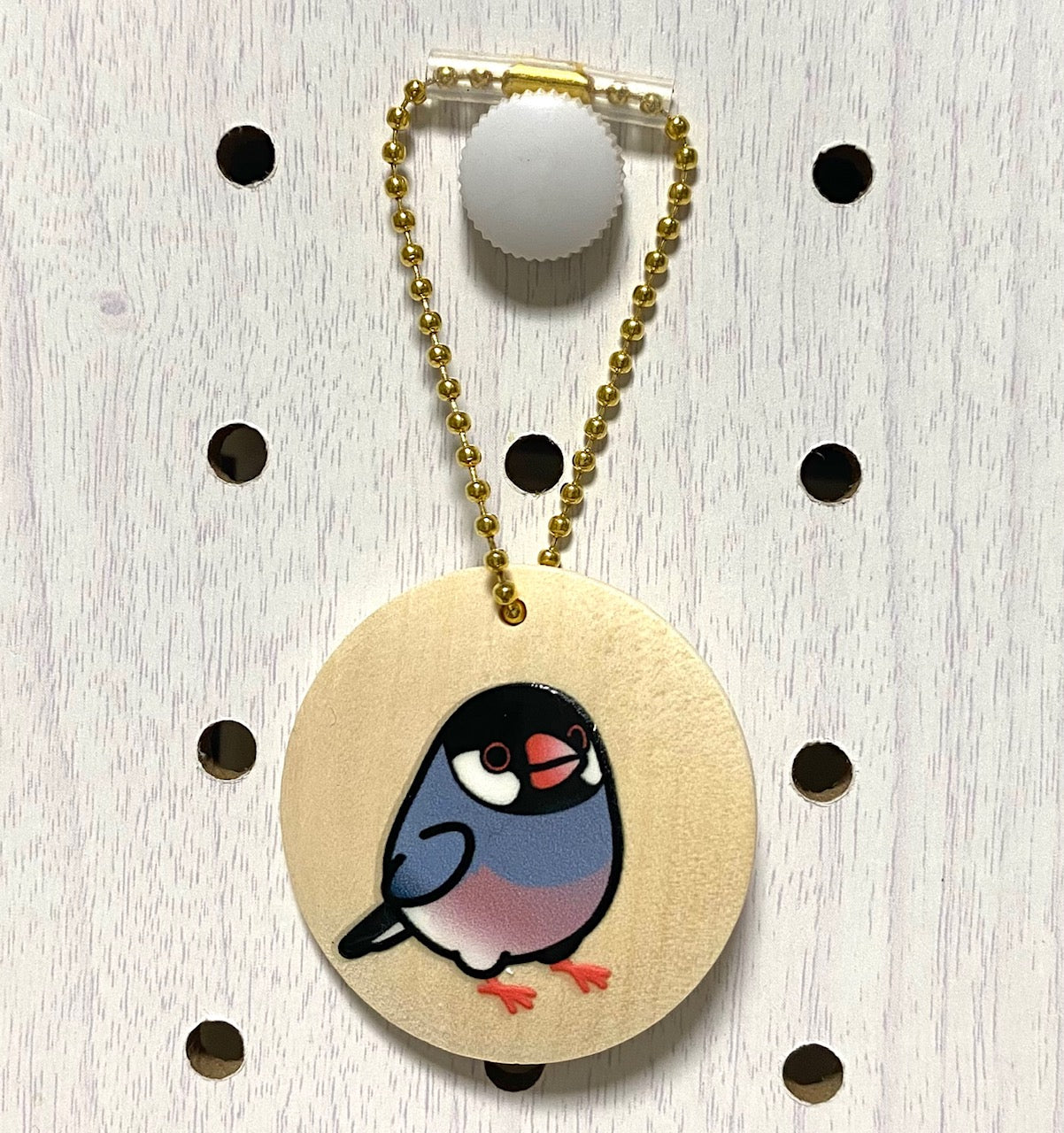 Chubby Bird 木製チャーム 文鳥 クーポン利用不可