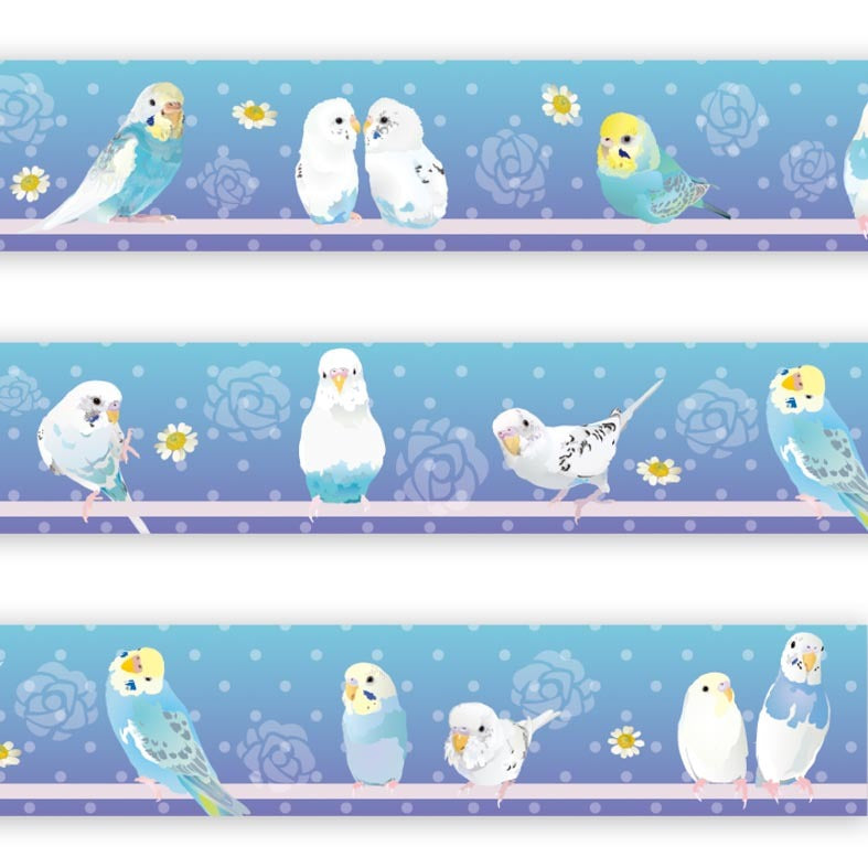 マスキングテープ とりアート ゆめいろいんこ セキセイインコ