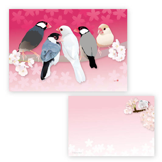 メモ帳 とりアート 春文鳥 2