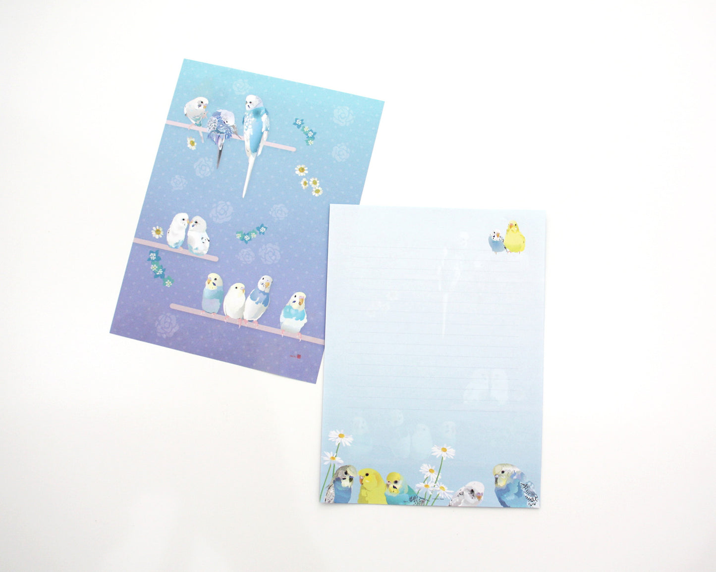 レターセット とりアート ゆめいろいんこ セキセイインコ