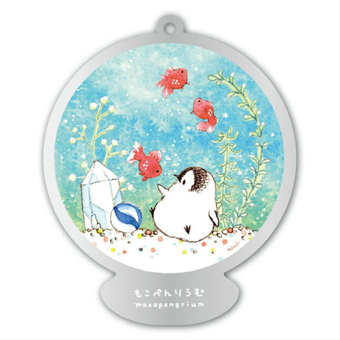 受注製作 アクリルキーホルダー もこぺんりうむ 金魚の水槽 ペンギン クーポン利用不可