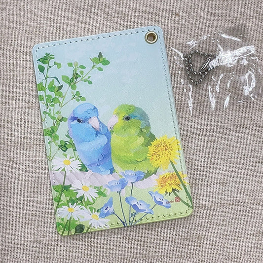 パスケース とりアート  マメルリハ Lovely Day