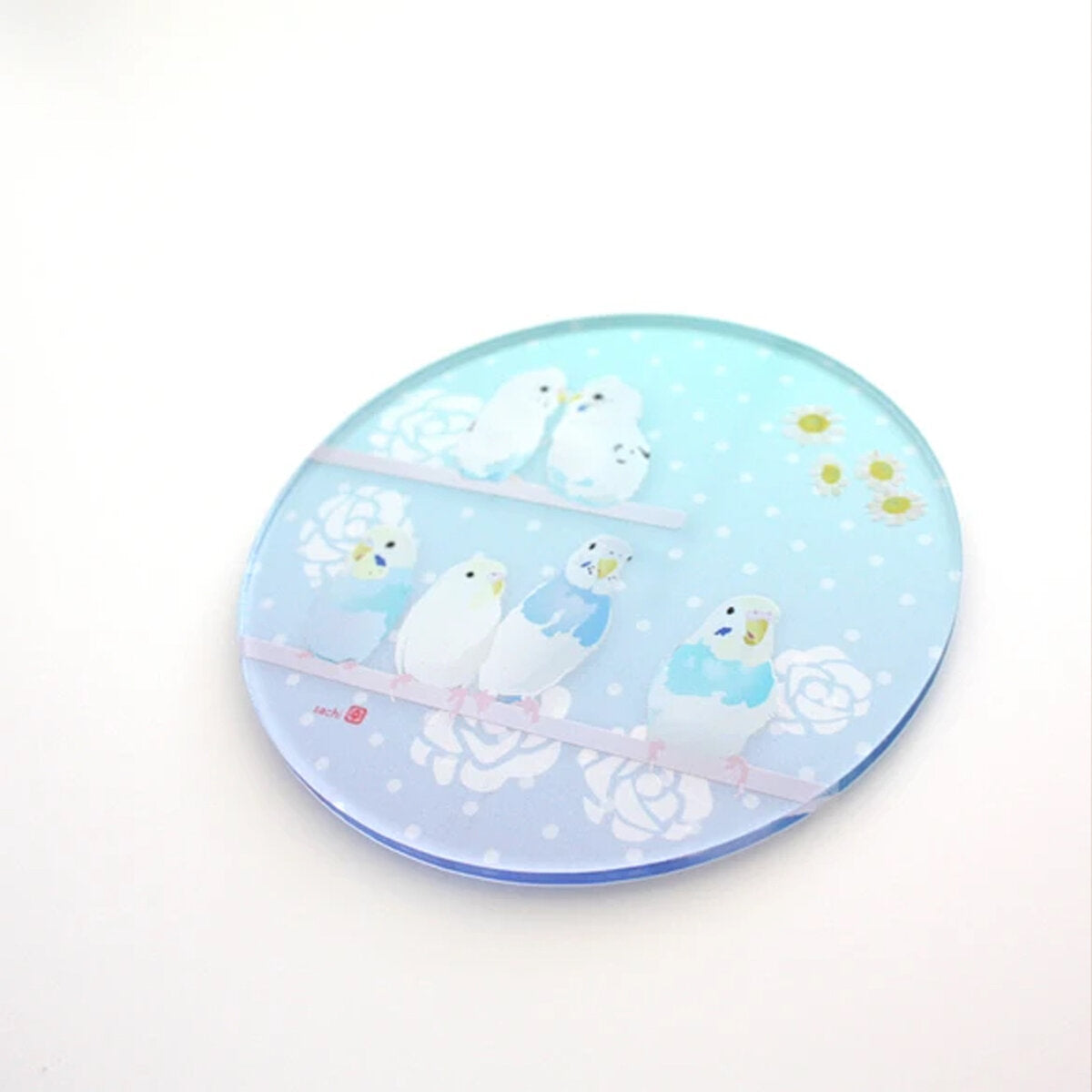 アクリルコースター とりアート ゆめいろいんこ セキセイインコ