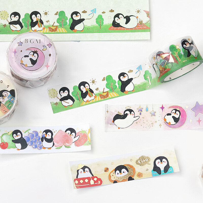 マスキングテープ ペンギン村 雑貨屋 箔押し加工