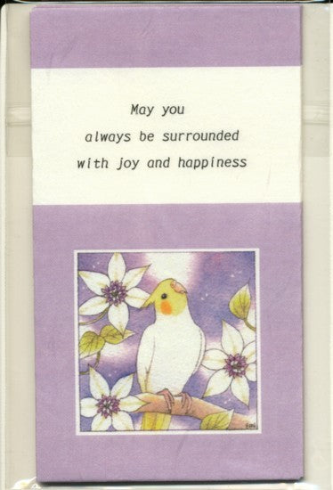 和紙 ぽち袋 ミニ封筒 オカメインコ テッセン 英語版 (3枚セット) - 小鳥雑貨専門のお店 スウィート・バーディー・ブティック