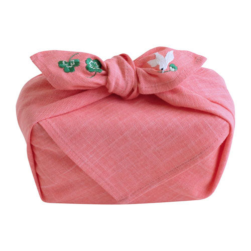 風呂敷 フロシキ クローバーと小鳥 刺繍 - 小鳥雑貨専門のお店 スウィート・バーディー・ブティック