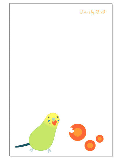 ポストカード にんじん セキセイインコ グリーン - 小鳥雑貨専門のお店 スウィート・バーディー・ブティック