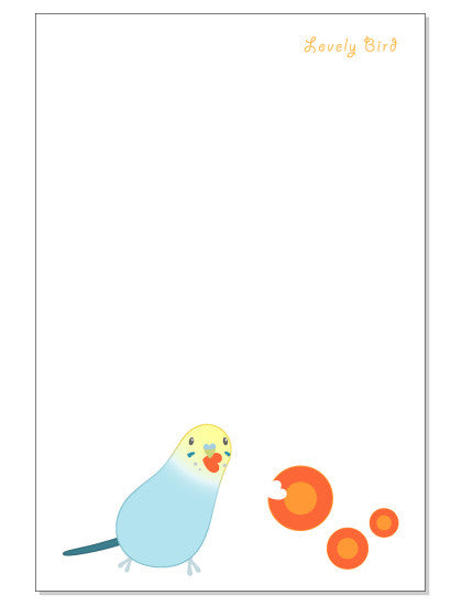 ポストカード にんじん セキセイインコ レインボー - 小鳥雑貨専門のお店 スウィート・バーディー・ブティック