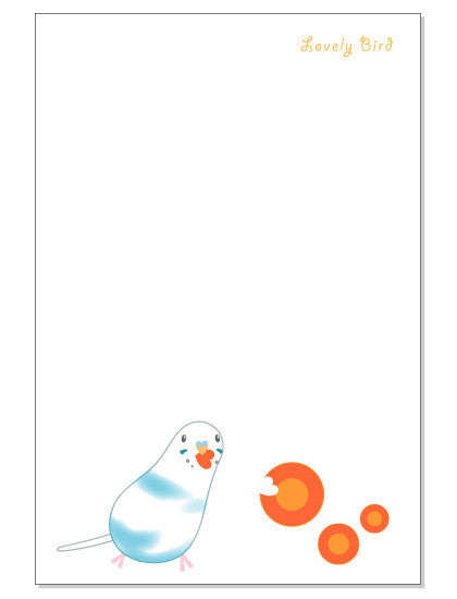 ポストカード にんじん セキセイインコ パイド ブルー - 小鳥雑貨専門のお店 スウィート・バーディー・ブティック