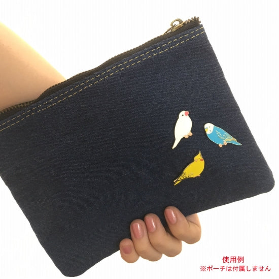 オカメインコ イエロー ピンブローチ - 小鳥雑貨専門のお店 スウィート・バーディー・ブティック