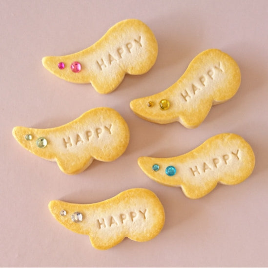 マグネット　羽型クッキー＆ビーズ　クリア - 小鳥雑貨専門のお店　スウィート・バーディー・ブティック