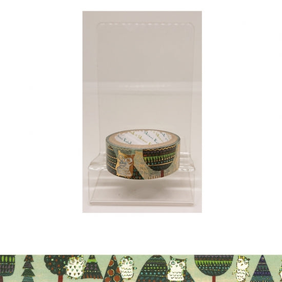 マスキングテープ トレペデコレーションテープ きらぴか フクロウ Shinzi Katoh Design - 小鳥雑貨専門のお店 スウィート・バーディー・ブティック