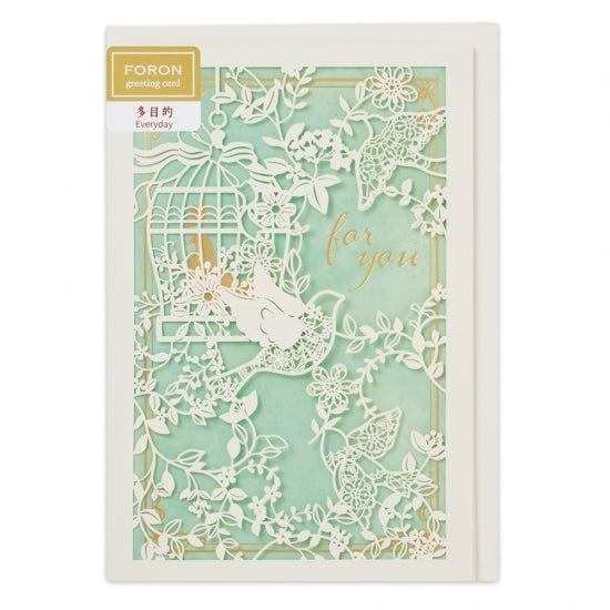 40% OFF 小鳥のグリーティングカード レーザーカット加工 金箔押し加工 - 小鳥雑貨専門のお店 スウィート・バーディー・ブティック