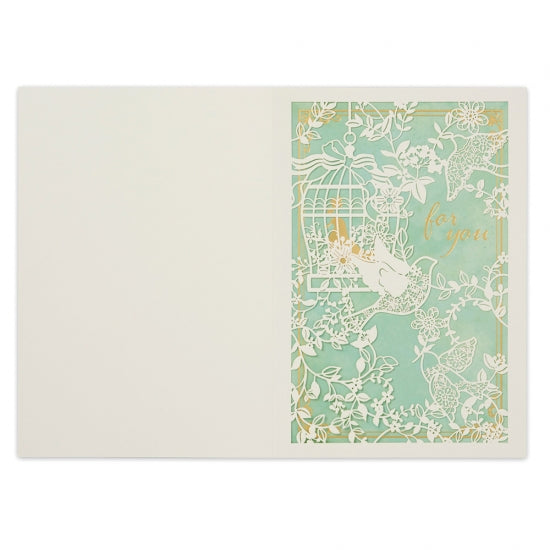 40% OFF 小鳥のグリーティングカード レーザーカット加工 金箔押し加工 - 小鳥雑貨専門のお店 スウィート・バーディー・ブティック