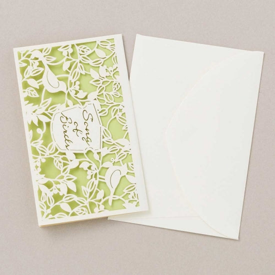 40% OFF 鳥デザインの文房具 小鳥のミニカード レーザーカット加工 - 小鳥雑貨専門のお店 スウィート・バーディー・ブティック