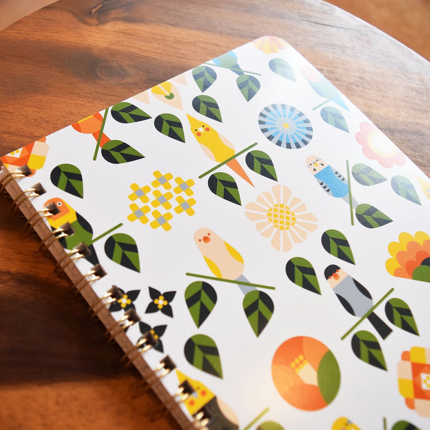 リングノート 木に留まる小鳥達 - 小鳥雑貨専門のお店 スウィート・バーディー・ブティック