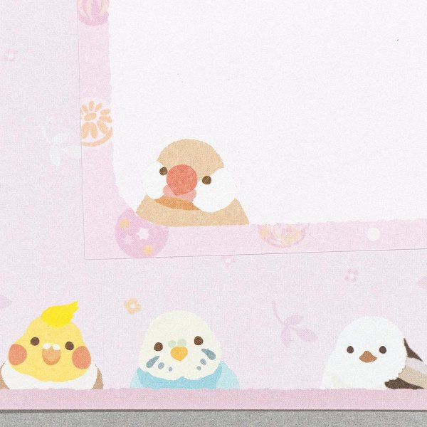 メモ ぴょこっと オカメインコ セキセイインコ 文鳥 シマエナガ