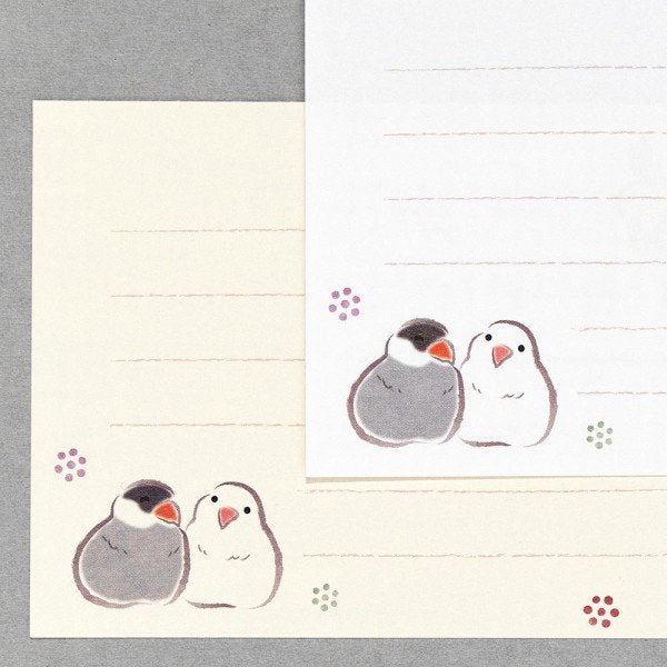 こふみ箋 ゆるらか 小鳥 セキセイインコ 文鳥 ミニサイズ
