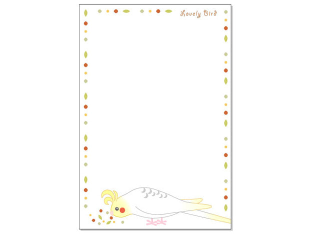 ポストカード/シード/オカメインコ・ルチノー - 小鳥雑貨専門のお店 スウィート・バーディー・ブティック