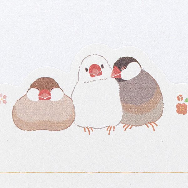 ミニレターセット さえずり 文鳥