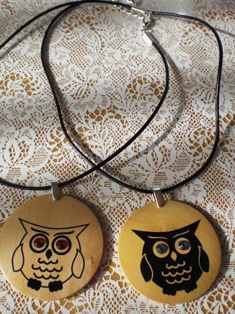 70% OFF メープルペンダント 青い目がキラキラのフクロウ ラージ - 小鳥雑貨専門のお店 スウィート・バーディー・ブティック