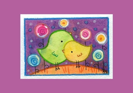 アート・プリント 頼っていいのよ Lean On Me - 小鳥雑貨専門のお店 スウィート・バーディー・ブティック