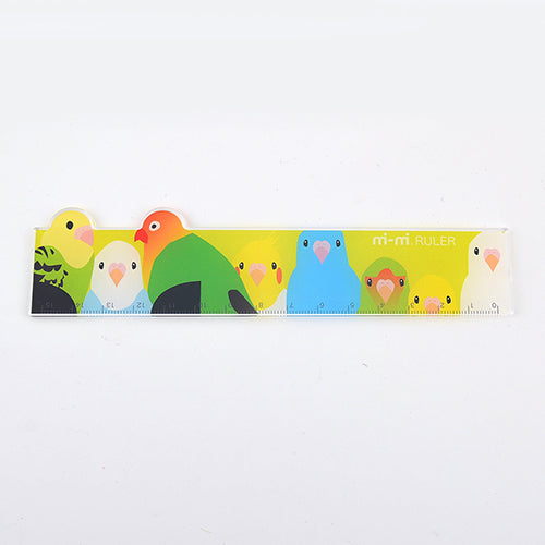 インコのダイカット定規 15cm - 小鳥雑貨専門のお店 スウィート・バーディー・ブティック