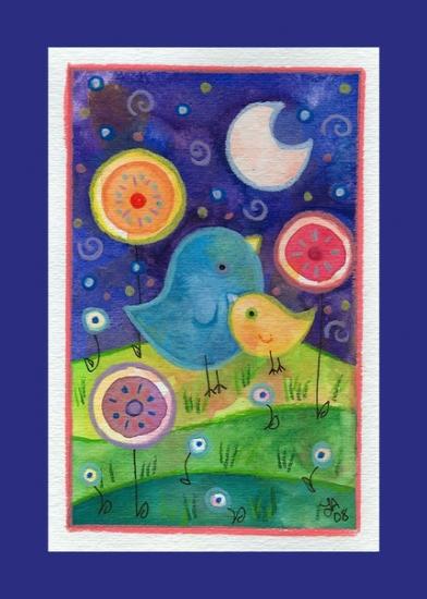 アートプリント 魔法にかかった夜 One Magic Evening(ミディアムサイズ) - 小鳥雑貨専門のお店 スウィート・バーディー・ブティック