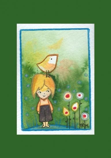 アート・プリント グリーン・スカイ Green Sky - 小鳥雑貨専門のお店 スウィート・バーディー・ブティック