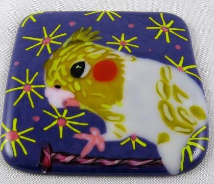 愛鳥コレクション アートコースター オカメインコ - 小鳥雑貨専門のお店 スウィート・バーディー・ブティック