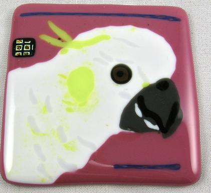 愛鳥コレクション アートコースター オウム B - 小鳥雑貨専門のお店 スウィート・バーディー・ブティック