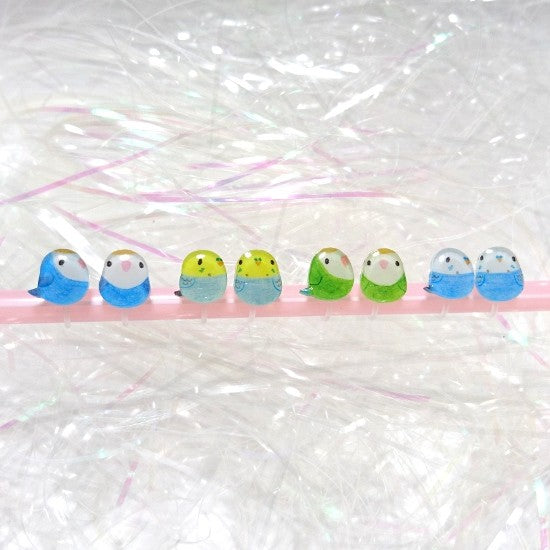 ノンホールピアス・インコ セキセイインコ レインボー - 小鳥雑貨専門のお店 スウィート・バーディー・ブティック