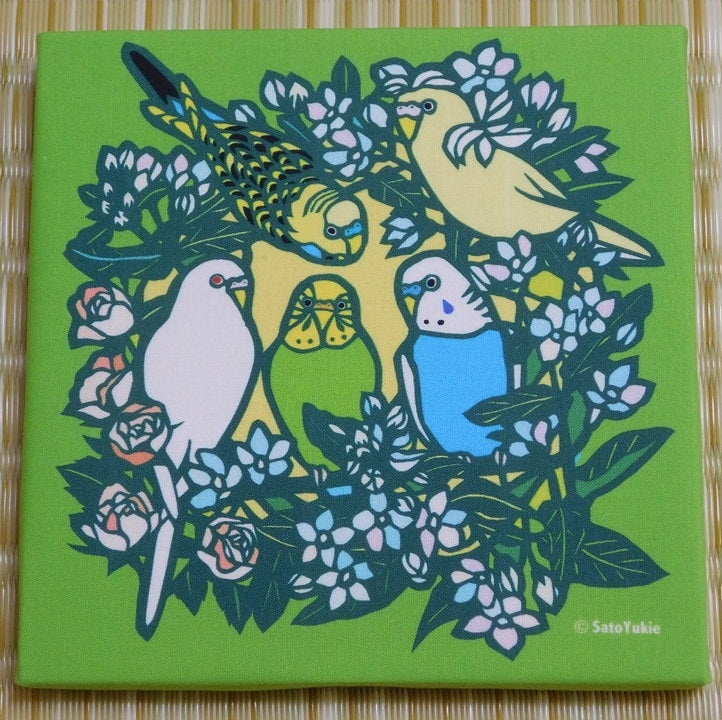 セキセイパネル ガーデン グリーン セキセイインコ