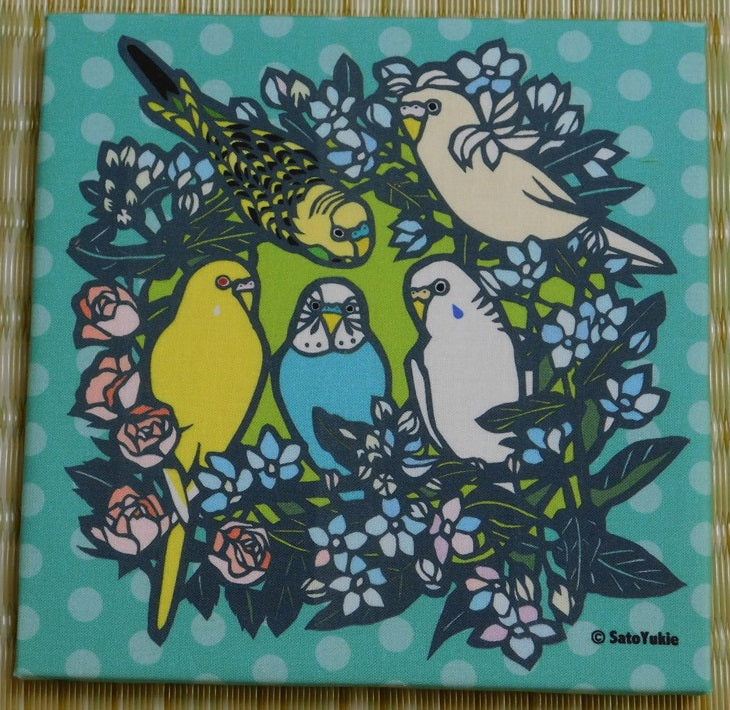 セキセイパネル ガーデン 水色 セキセイインコ