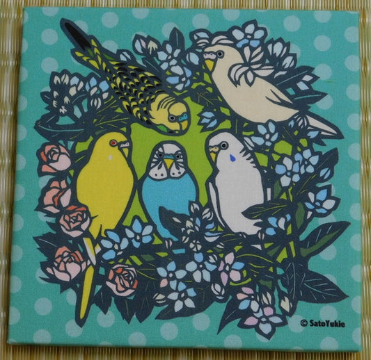 セキセイパネル ガーデン 水色 セキセイインコ
