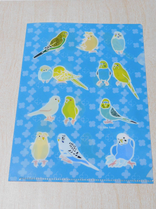 クリアファイル A5サイズ セキセイインコ flower