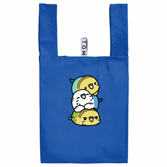 Chubby Bird エコバッグ セキセイ団子 セキセイインコ ブルー ポリエステル 受注製作 メーカー直送 クーポン利用不可