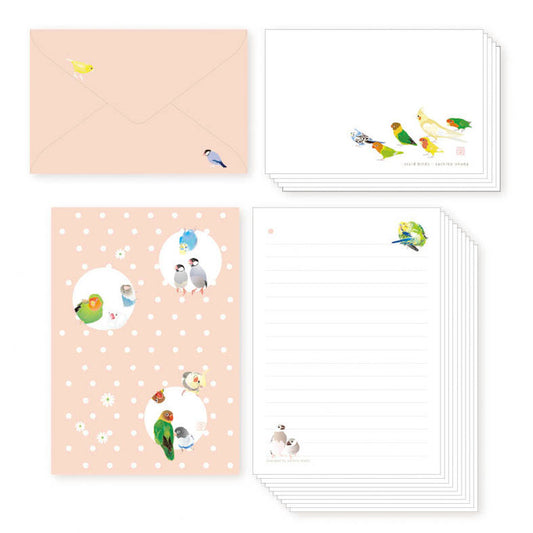 とりアート レターセット VIVID BIRDS - 小鳥雑貨専門のお店 スウィート・バーディー・ブティック